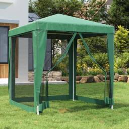 Berkfield Home Party Tent with 4 Mesh Sidewalls Green 2x2 m HDPE - thumbnail 2