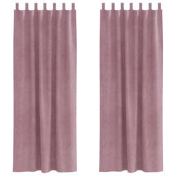 Berkfield Home Blackout Curtains with Hanging Loops 2 pcs Dark Pink Velvet