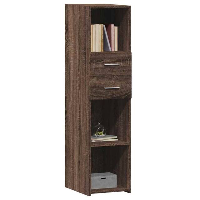 Berkfield Home Highboard Brown Oak 30x42.5x124 cm Engineered Wood - image 1
