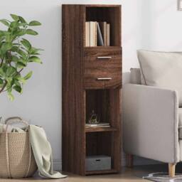 Berkfield Home Highboard Brown Oak 30x42.5x124 cm Engineered Wood - thumbnail 2