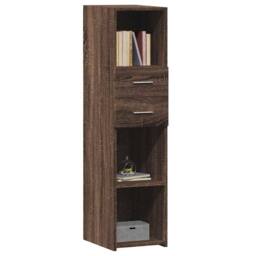 Berkfield Home Highboard Brown Oak 30x42.5x124 cm Engineered Wood - thumbnail 1