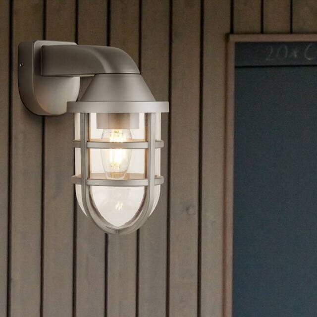 Lighting Collection Lighthouse Silver Outdoor Wall Light - image 1