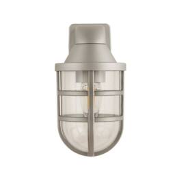 Lighting Collection Lighthouse Silver Outdoor Wall Light - thumbnail 2