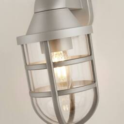 Lighting Collection Lighthouse Silver Outdoor Wall Light - thumbnail 4