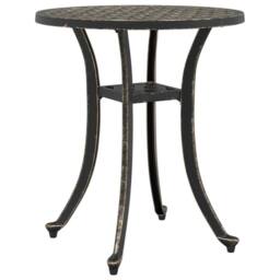 Berkfield Home Garden Table Bronze √ò48x53 cm Cast Aluminium - Size: 48x53 cm - thumbnail 7