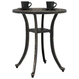 Berkfield Home Garden Table Bronze √ò48x53 cm Cast Aluminium - Size: 48x53 cm - thumbnail 4