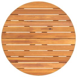 Berkfield Home Garden Dining Table Round √ò90x75 cm Solid Wood Acacia in Brown - Size: 90x75 cm - thumbnail 8