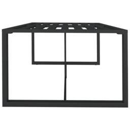 Berkfield Home Outdoor Dining Table Anthracite 120x60x66 cm Aluminium in Black - Size: 120 x 60 x 66 cm - thumbnail 4