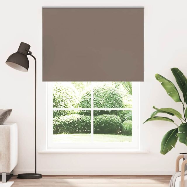 Berkfield Home Roller Blind Blackout Coffee 165x210 cm Fabric Width 161.6 cm Polyester in Brown - image 1