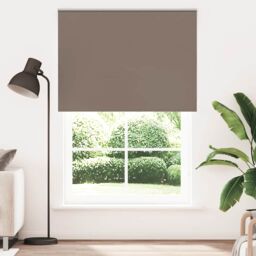 Berkfield Home Roller Blind Blackout Coffee 165x210 cm Fabric Width 161.6 cm Polyester in Brown - thumbnail 1