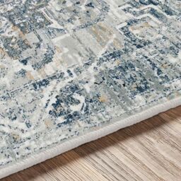 Livabliss Jolie Vintage Grey Beige Blue Brown Traditional Boho Living Dining Bedroom Rug in Navy - Size: 200 cm x 275 cm - thumbnail 6
