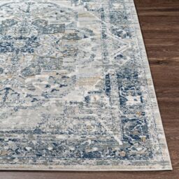 Livabliss Jolie Vintage Grey Beige Blue Brown Traditional Boho Living Dining Bedroom Rug in Navy - Size: 200 cm x 275 cm - thumbnail 5