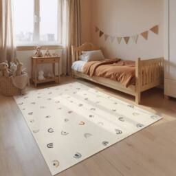 THE RUGS Adventures Kids Rug Ravi Cream Multicolour Kids Bedroom Rug - Size: 160 cm diameter - thumbnail 3