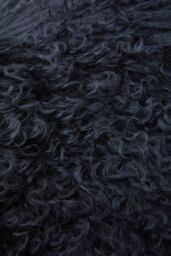 Orsina Bosie Black Fur Cushion in Navy - thumbnail 3