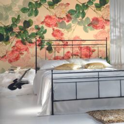 Origin Murals Classic Rose Design Wall Mural in Natural - Size: W350 cm x H280 cm - thumbnail 2