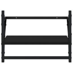 Berkfield Home Wall Shelves with Bars 2 pcs Black 40x25x30 cm - Size: 40 x 25 x 30 cm - thumbnail 5