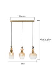 BHS Lighting Seline Champagne Diner Pendant Ceiling Light in Gold - thumbnail 5