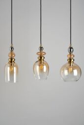BHS Lighting Seline Champagne Diner Pendant Ceiling Light in Gold - thumbnail 2