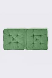 Homescapes Cotton Travel Support Booster Cushion in Dark Green - Size: 50 cm x 50 cm - thumbnail 3
