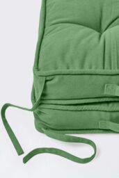 Homescapes Cotton Travel Support Booster Cushion in Dark Green - Size: 50 cm x 50 cm - thumbnail 4