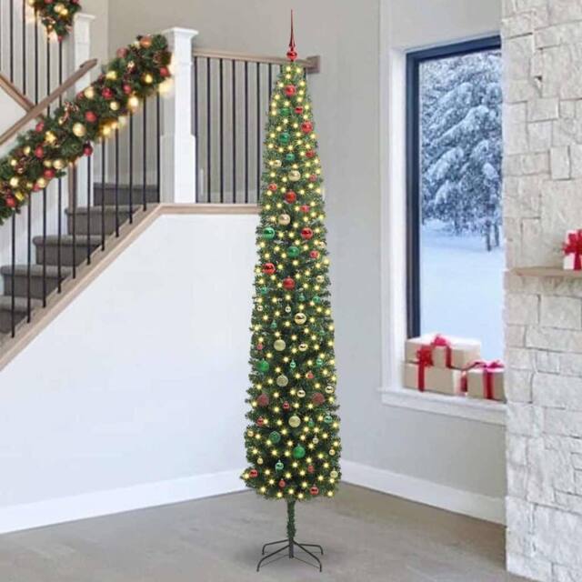 Berkfield Home Artificial Christmas Tree with 300 LEDs with Stand Green 270 cm - image 1