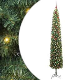 Berkfield Home Artificial Christmas Tree with 300 LEDs with Stand Green 270 cm - thumbnail 2