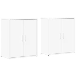 Berkfield Home Sideboards 2 pcs White 60x31x70 cm Engineered Wood - Size: 60 x 31 x 70 cm - thumbnail 2
