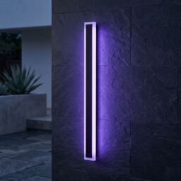 ENER-J Outdoor LED Wall Light RGB Colour Changing Matte Black 100cm Garden Modern Sconce - thumbnail 7