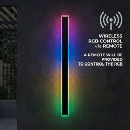 ENER-J Outdoor LED Wall Light RGB Colour Changing Matte Black 100cm Garden Modern Sconce - thumbnail 6