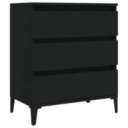 Berkfield Home Sideboard Black 60x35x70 cm Engineered Wood - Size: 60 x 35 x 70 cm - thumbnail 1