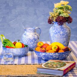Verano Spanish Ceramics Burbujas Blue & White Ceramic Vase Home Décor Table Centrepiece 28cm - Size: 1 Pack - thumbnail 3