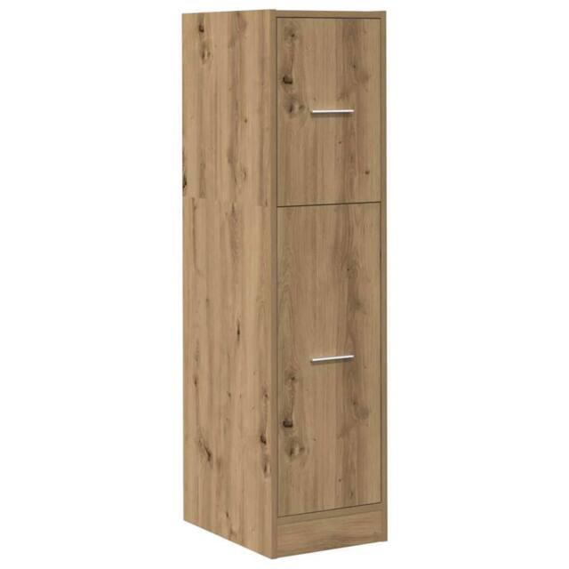 Berkfield Home Elegant Apothecary Cabinet Artisian Oak 30x41x118 cm Engineered Wood in Brown - Size: 30 x 41 x 118 cm - image 1