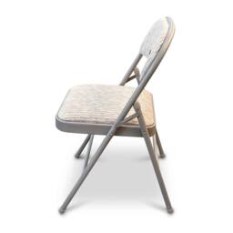 Nordara Deluxe Padded Folding Chair Metal Frame Office New in Grey - thumbnail 5