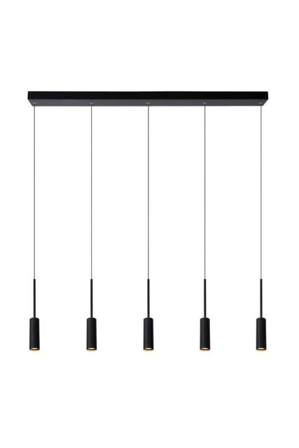 Lucide 'TUBULE' Non Dimmable Stylish Indoor Modern LED Bar Pendant Light in Black - image 1