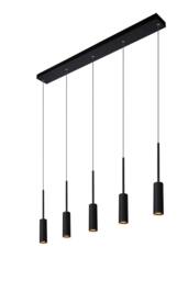 Lucide 'TUBULE' Non Dimmable Stylish Indoor Modern LED Bar Pendant Light in Black - thumbnail 6