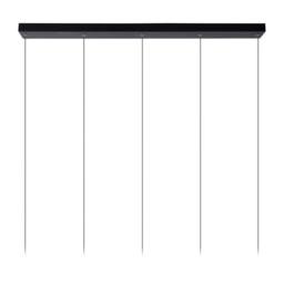 Lucide 'TUBULE' Non Dimmable Stylish Indoor Modern LED Bar Pendant Light in Black - thumbnail 5