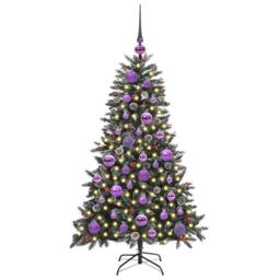 Berkfield Home Artificial Christmas Tree with 150 LEDs Green 68 x 68 x 120 cm - thumbnail 3
