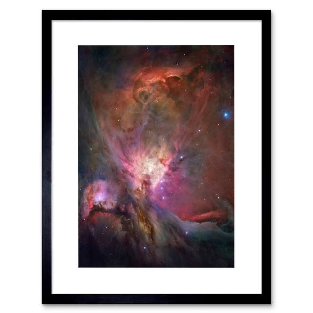 "Artery8 Hubble Space Telescope Orion Nebula Home Decor 12x16"" Framed Art Print - Size: W12"" x H16""" - image 1