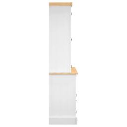 Berkfield Home Highboard Corona White 112x43x196 cm Solid Wood Mexican Pine - Size: 112 x 43 x 196 cm - thumbnail 6
