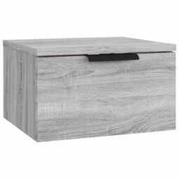 Berkfield Home Wall-mounted Bedside Cabinet Grey Sonoma 34x30x20 cm - Size: 34 x 30 x 20 cm - thumbnail 2