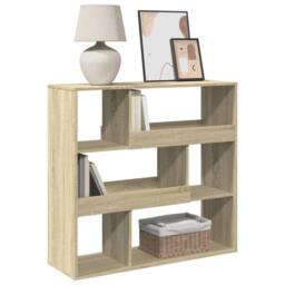 Berkfield Home Room Divider Sonoma Oak 100x33x94.5 cm Engineered Wood in Brown - thumbnail 3