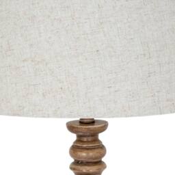 Lemon Pavilion Furniture and Decor Seraphia Floor Lamp with Edged Linen Shade - L41 x W41 x H154 cm Brown - thumbnail 4