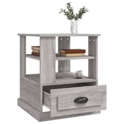 Berkfield Home Side Table Grey Sonoma 50x50x60 cm Engineered Wood - Size: 50 x 50 x 60 cm - thumbnail 5