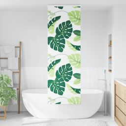 Berkfield Home Shower Roller Blind with Cassette 80x240 cm Fabric Width 76 cm in Green - thumbnail 2
