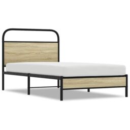 Berkfield Home Bed Frame without Mattress 100x200 cm Sonoma Oak Engineered Wood in Brown - thumbnail 2