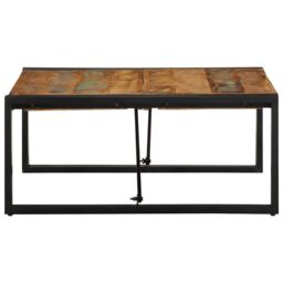 Berkfield Home Coffee Table Multicolour 80x80x35 cm Solid Wood Reclaimed - Size: 80 x 80 x 35 cm - thumbnail 3