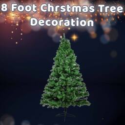 VFM e-Store 8 Foot Christmas Tree Decoration 243cm x 135cm Green X 1 - Size: 243 cm x 135 cm - thumbnail 3