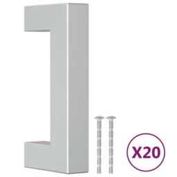 Berkfield Home Cabinet Handles 20 pcs Silver 64 mm Stainless Steel - thumbnail 2