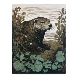 Artery8 Otters Landing By George Sinclair Vintage Botanical Earthy Aesthetic River Large Wall Art Poster Print Thick Paper 18X24 Inch - thumbnail 1