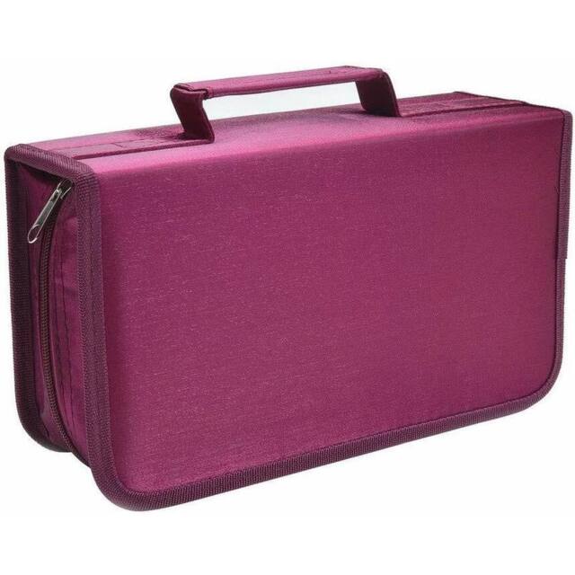 FLAVORA Rose 128 CD Case DVD Wallet Cover Disc Storage in Burgundy - Size: 1000mm - image 1